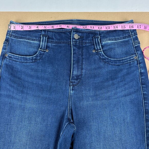 NYDJ Marilyn Straight Lift Tuck Technology Jeans Womens 10 Blue Medium Wash - Picture 5 of 11